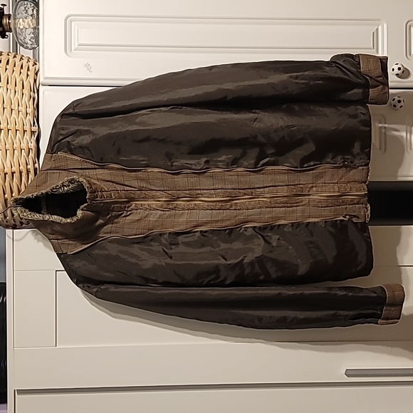 Zara Man Sport Classic Men's Double Jacket Sz XXL Tan Faux Fur Mock Heavyweight - Picture 12 of 14